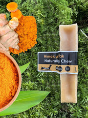 Turmeric Yak Dog Chew – Long Lasting Himalayan Milk Chew, Large 100–120g