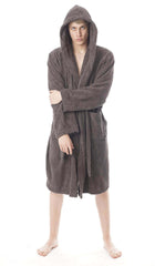 Men's Hooded Bathrobe Super Soft Terry Towelling Ultra Absorbing Long Pile