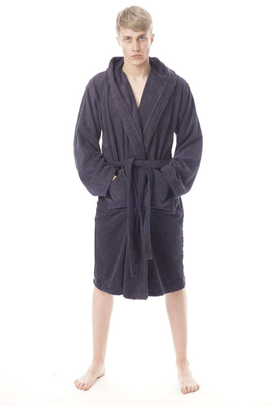 Men's Hooded Bathrobe Super Soft Terry Towelling Ultra Absorbing Long Pile