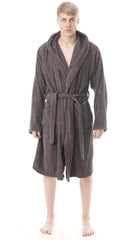 Men's Hooded Bathrobe Super Soft Terry Towelling Ultra Absorbing Long Pile