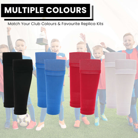 Kids' Leg Sleeve Socks Black Over-Calf Compression Sleeves Breathable Moisture-Wicking