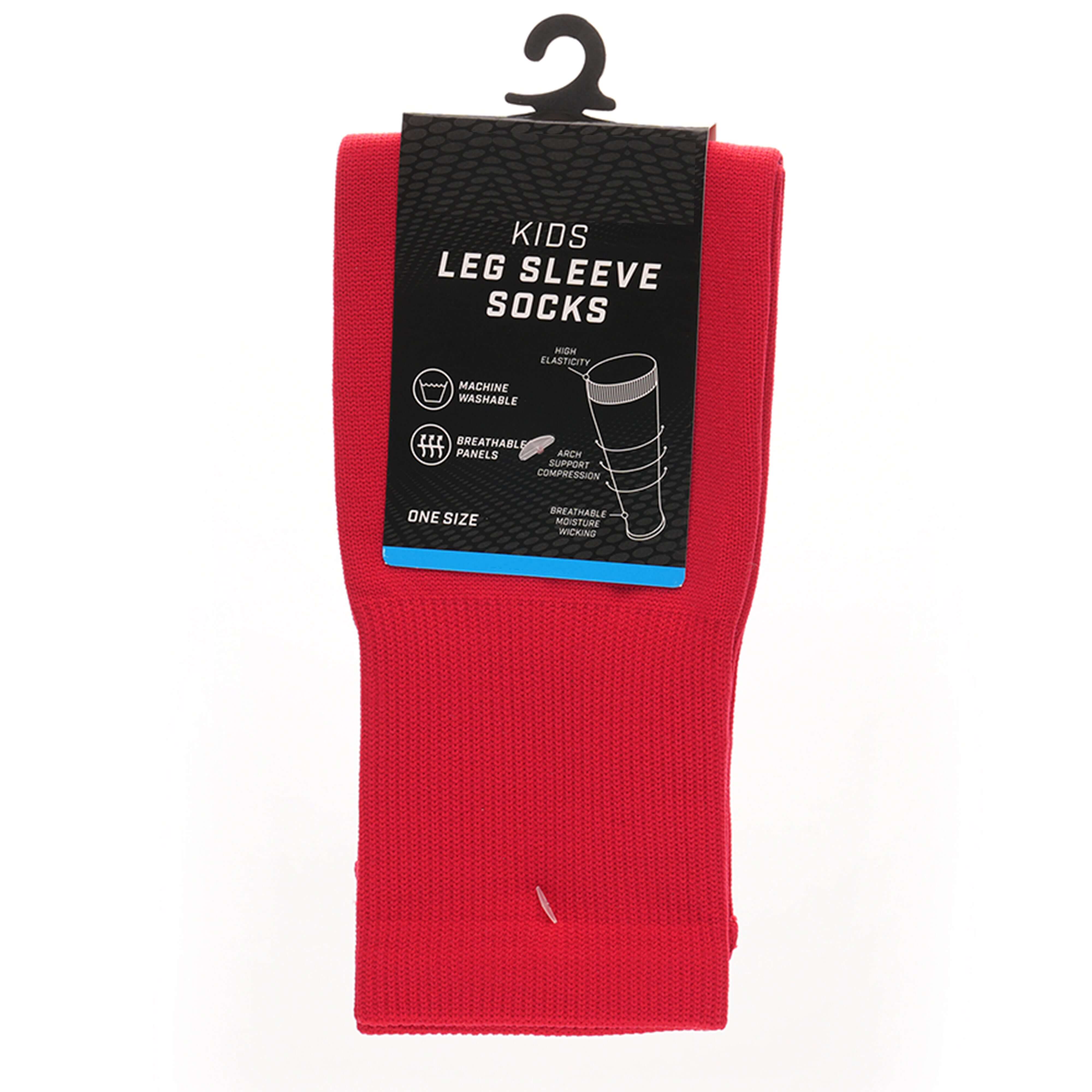 Kids' Leg Sleeve Compression Sleeves Red Over Calf Shin Pad Compatible Breathable Fabric