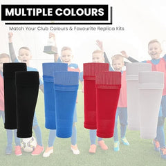 Kids' Leg Sleeve Compression Socks White Fits Over Calf Shin Pads Breathable Durable