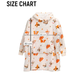 Kids' Oversized Hooded Blanket Sweatshirt Ultra Soft Sherpa Fur Flannel