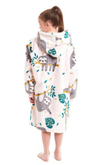 Kids' Oversized Hooded Fleece Blanket With Reversible Sherpa Double Pocket