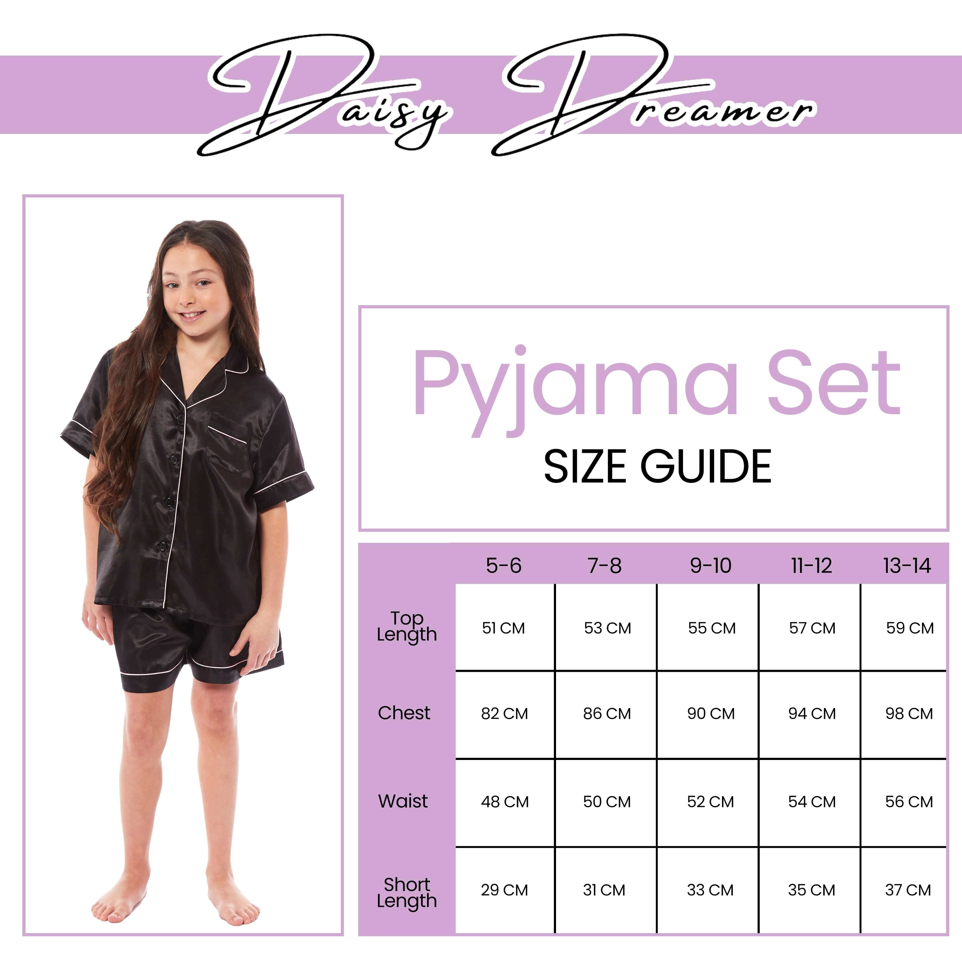 Girls' Satin Silk Pyjama Set With Button-Down Shirt And Loose-Fit Pants