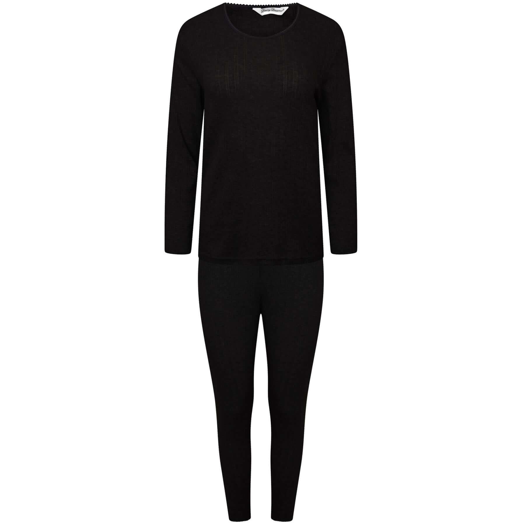 Girls' Thermal Underwear Set Long Sleeve Top And Long Jane Pants Cotton Rich