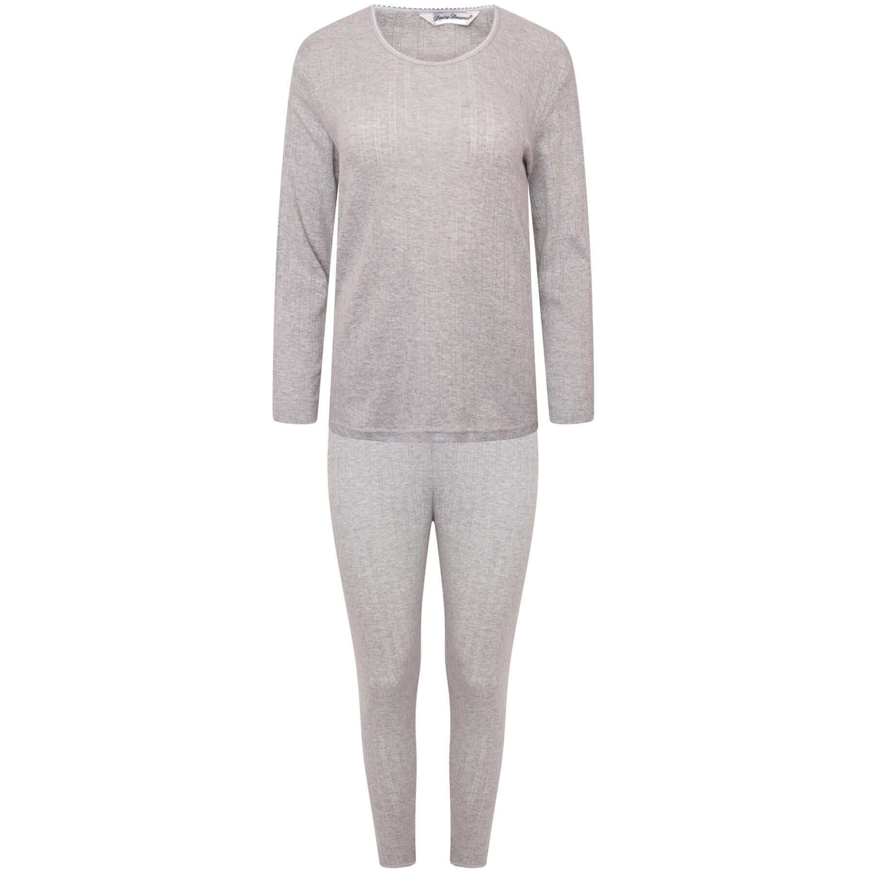 Girls' Thermal Underwear Set Long Sleeve Top And Long Jane Pants Cotton Rich