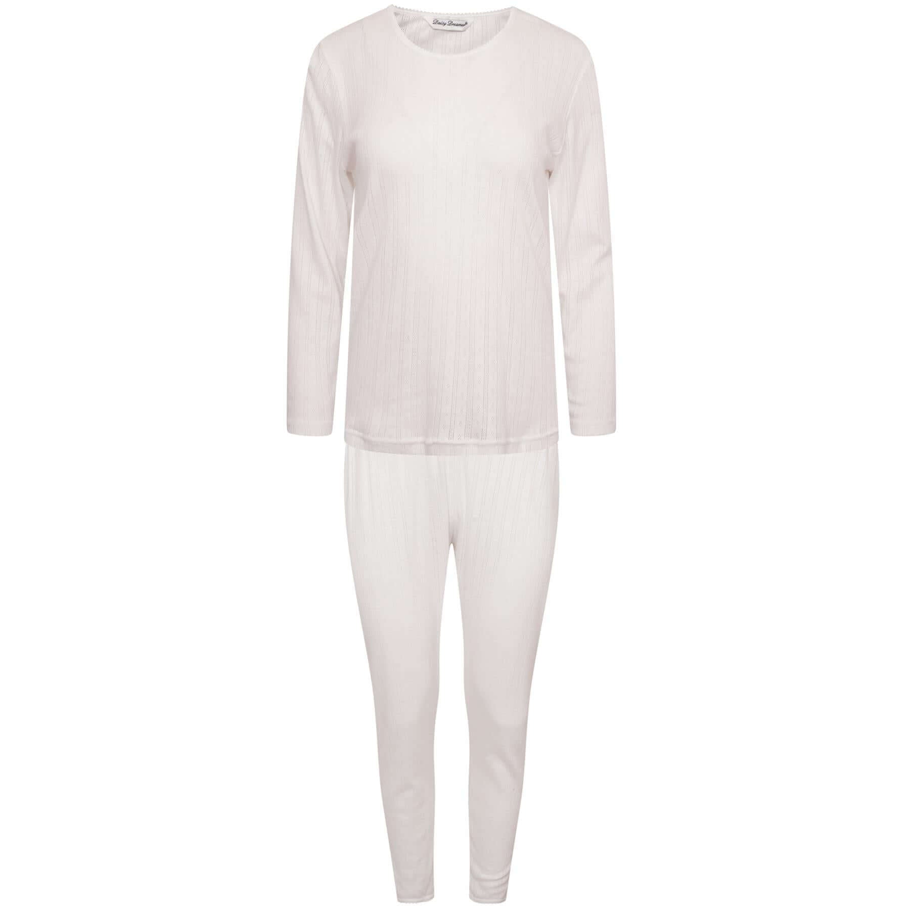 Girls' Thermal Underwear Set Long Sleeve Top And Long Jane Pants Cotton Rich