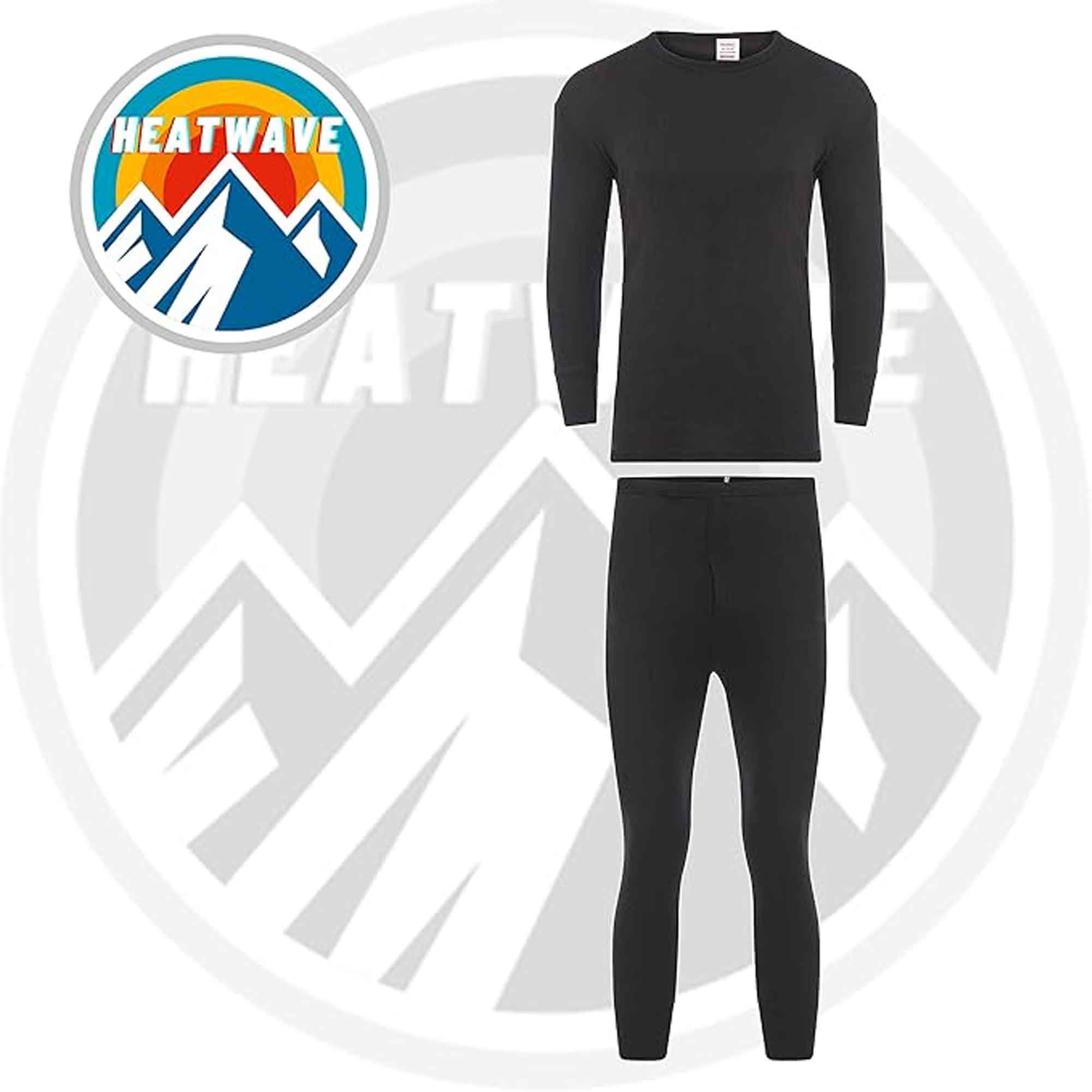 Boys' Winter Thermal Long Sleeve Top And Pants Set Charcoal Black