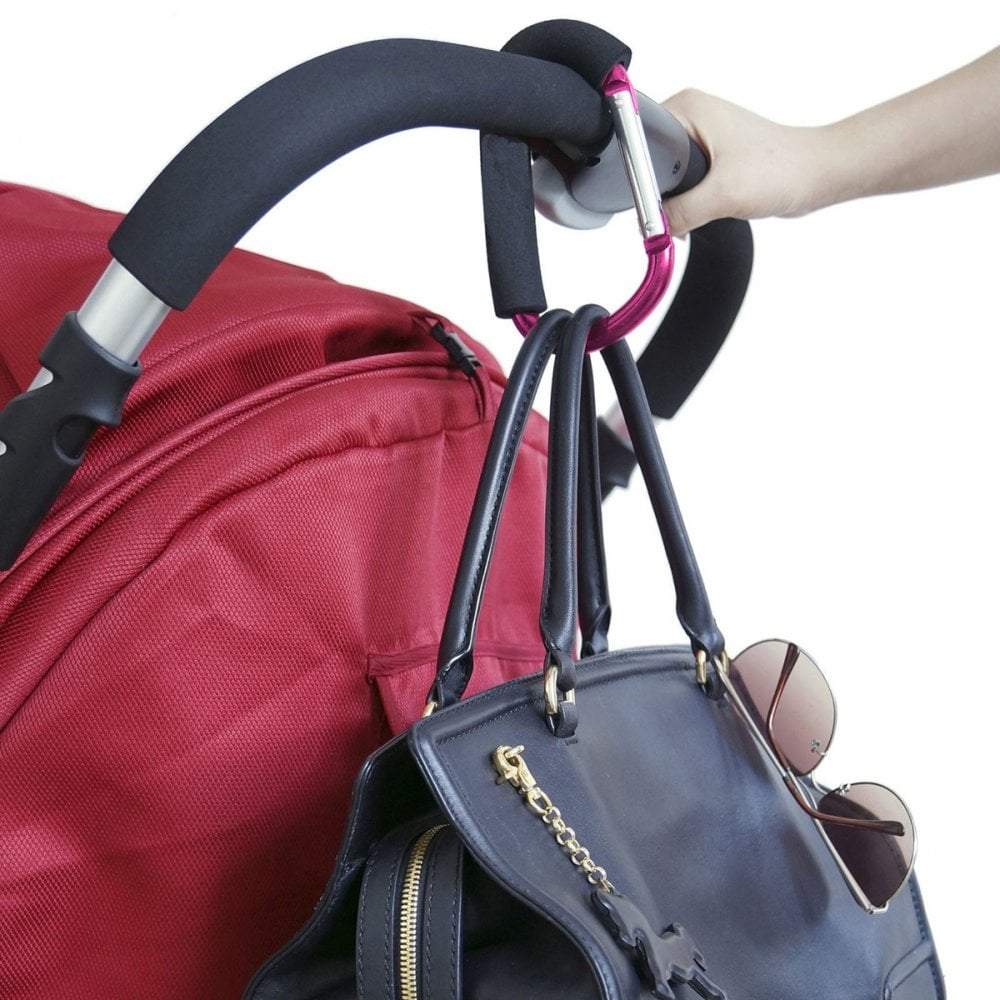 Large Buggy Clip – Pink, Pram Hook for Shopping Bags