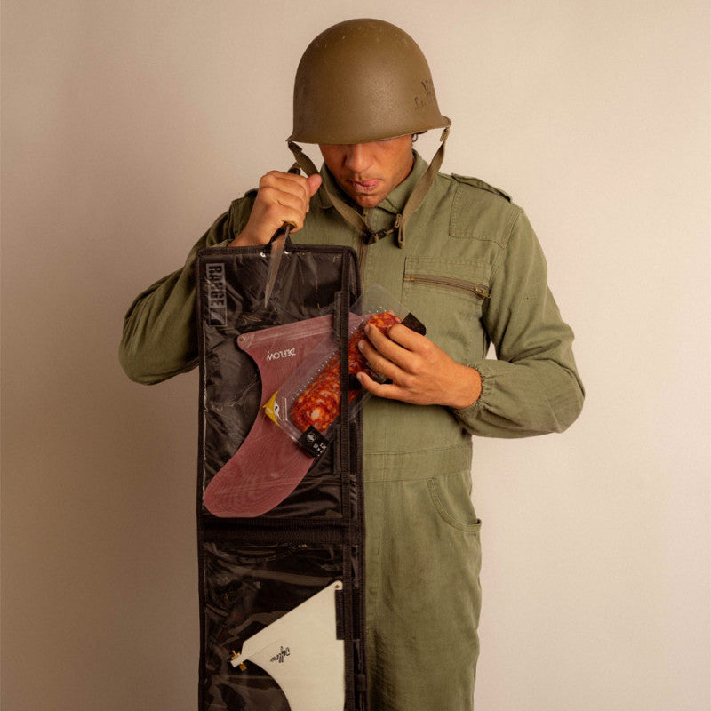 Range Unisex Longboard Fin Bag, Holds Two Fins