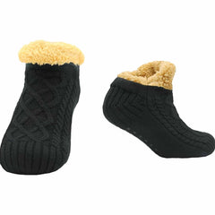 Sherpa Lined Slipper Socks – Nordic Fair Isle, Non-Slip