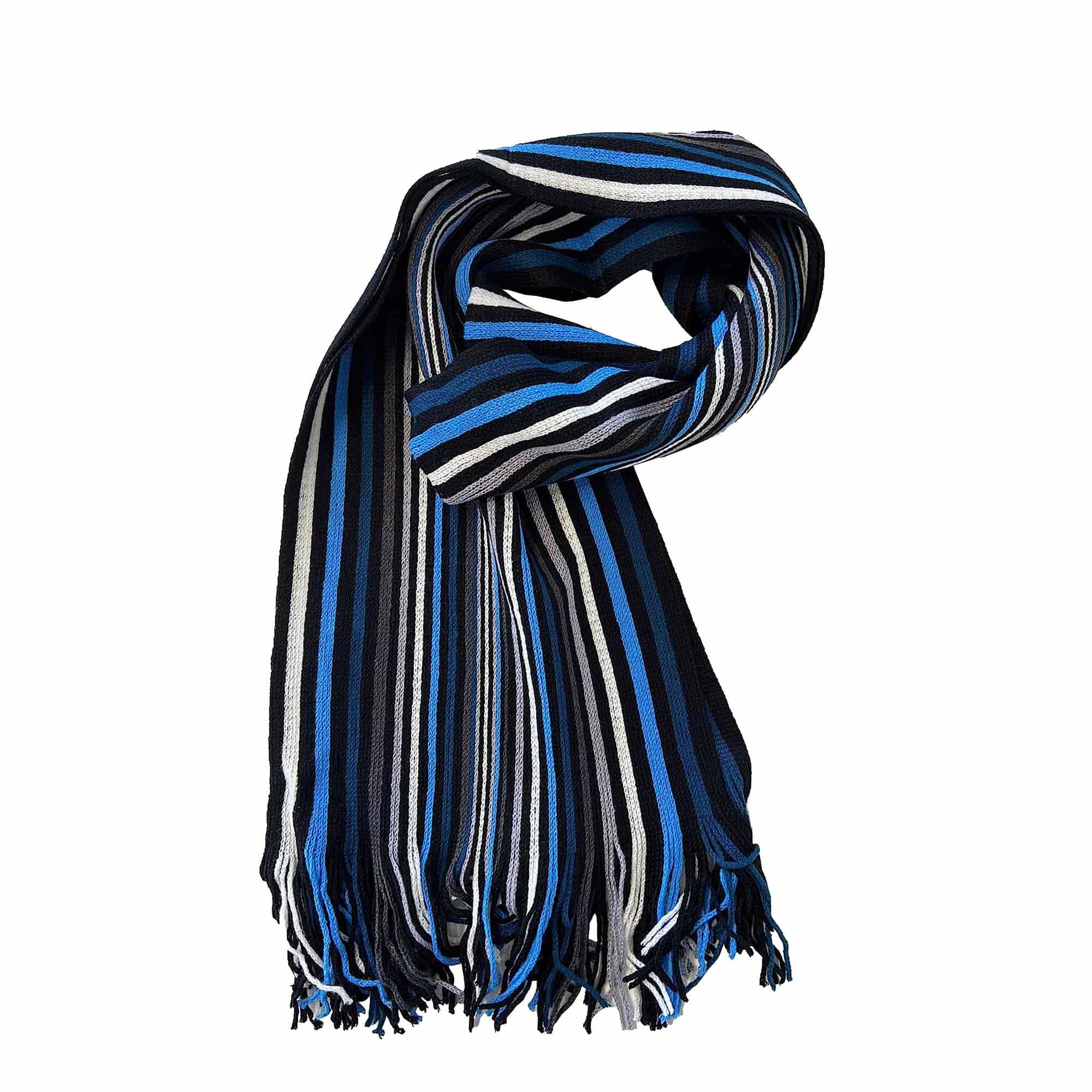 Men's Scarf Long Woven Stripe Design Acrylic Warm Hypoallergenic Winter