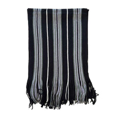 Men's Scarf Long Woven Stripe Design Acrylic Warm Hypoallergenic Winter