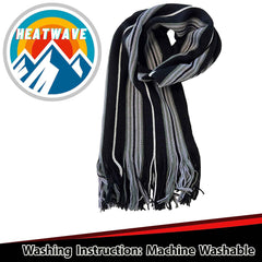 Men's Scarf Long Woven Stripe Design Acrylic Warm Hypoallergenic Winter