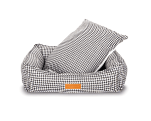 Ralph & Co Kensington Houndstooth Bolster Dog Bed