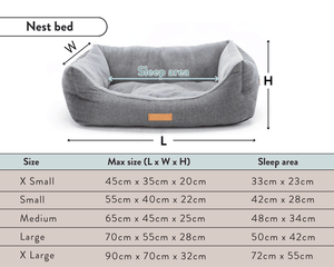 Ralph & Co Balmoral Grey Herringbone Bolster Dog Bed