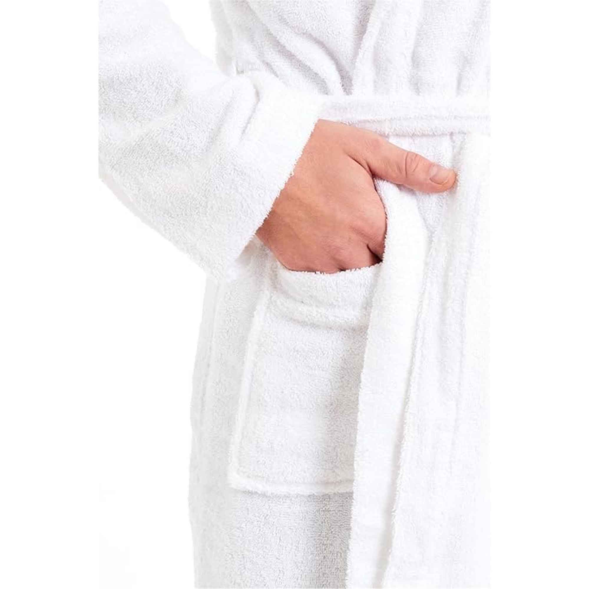 Men's Bamboo Hooded Bath Robe Towelling Gown Quick Dry Ultra Absorbent Cotton
