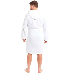 Men's Bamboo Hooded Bath Robe Towelling Gown Quick Dry Ultra Absorbent Cotton