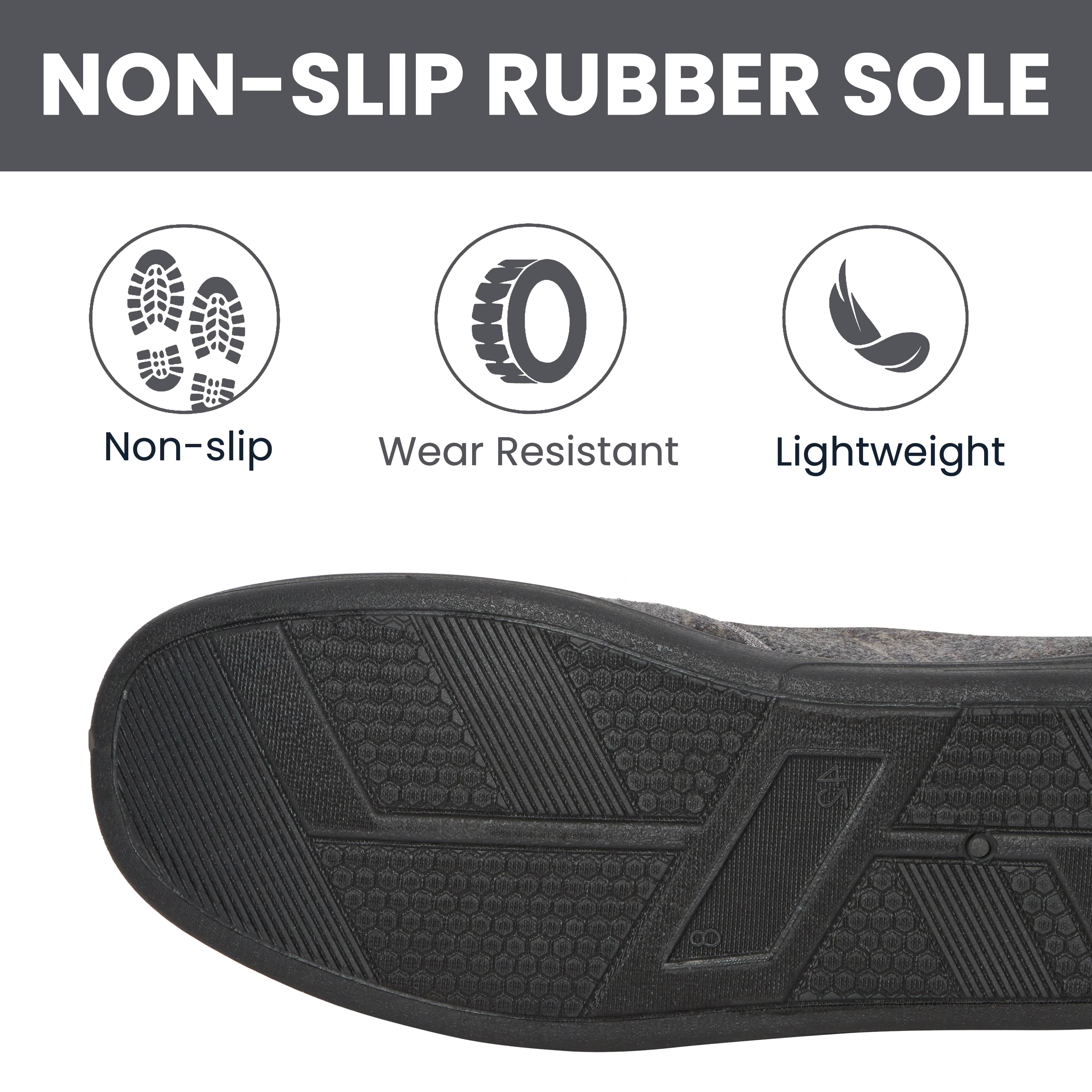 Men's Checked Slippers Memory Foam Cushioned Soft Lining Warm Thermal Slip-On