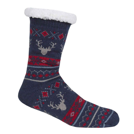 Men's Slipper Socks Non Slip Grips Chunky Winter Lounge Wear Ultra Soft Sherpa