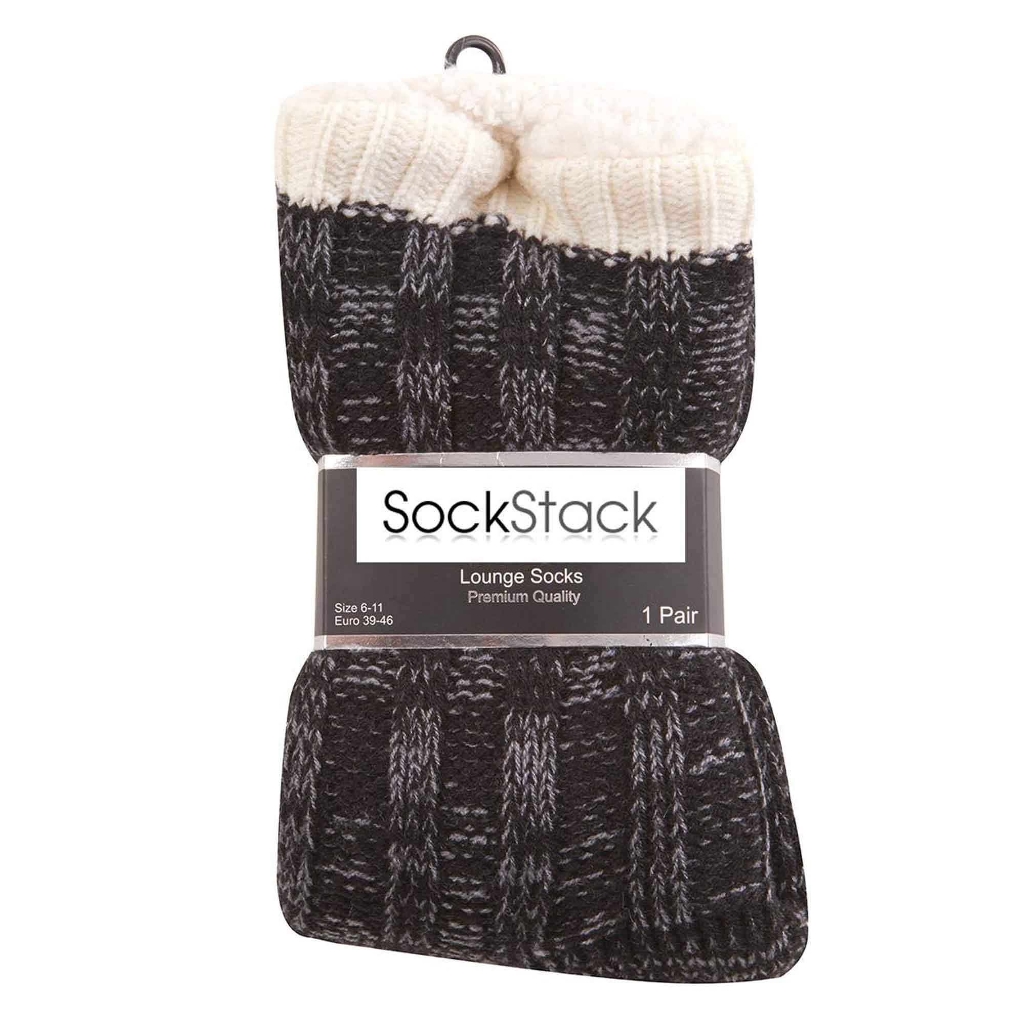 Men's Slipper Socks Non Slip Grips Chunky Winter Lounge Wear Ultra Soft Sherpa
