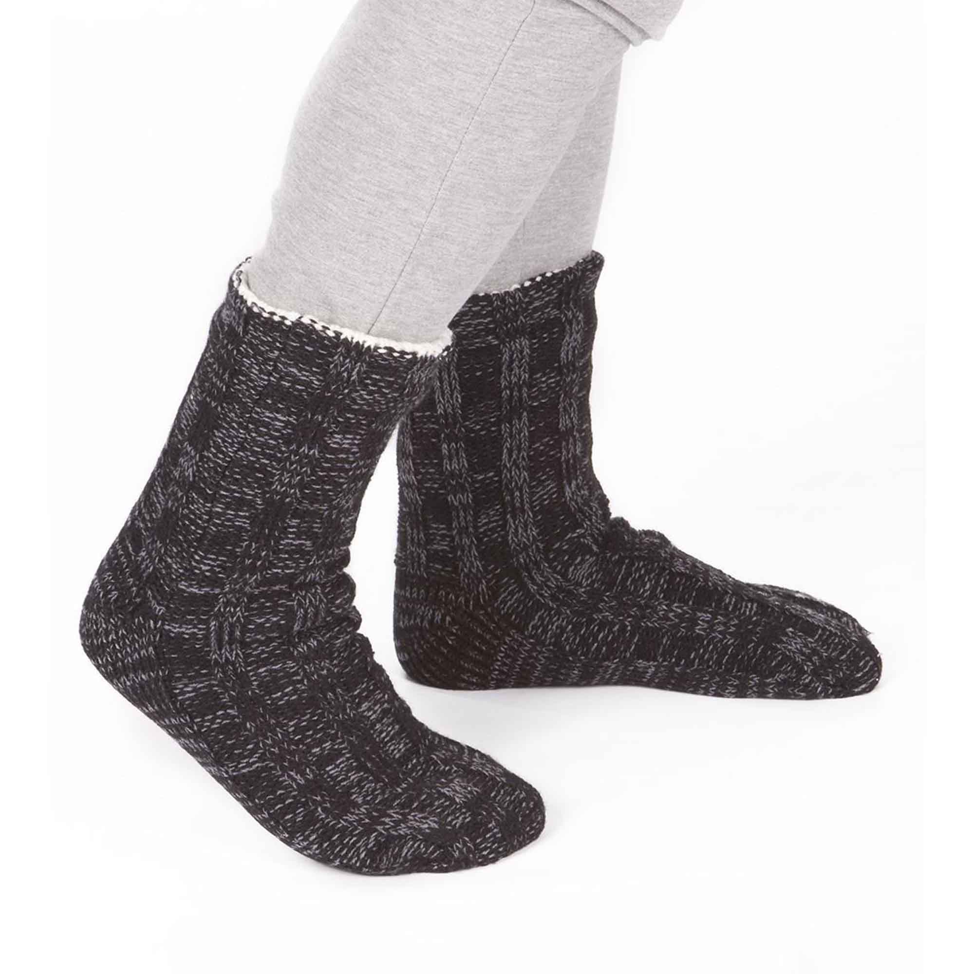 Men's Slipper Socks Non Slip Grips Chunky Winter Lounge Wear Ultra Soft Sherpa