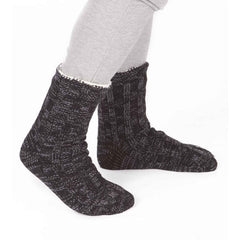 Men's Slipper Socks Non Slip Grips Chunky Winter Lounge Wear Ultra Soft Sherpa