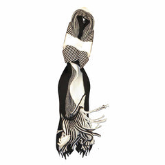 Men's Thermal Woven Stripe Acrylic Scarf Multi-Coloured Lightweight Insulation