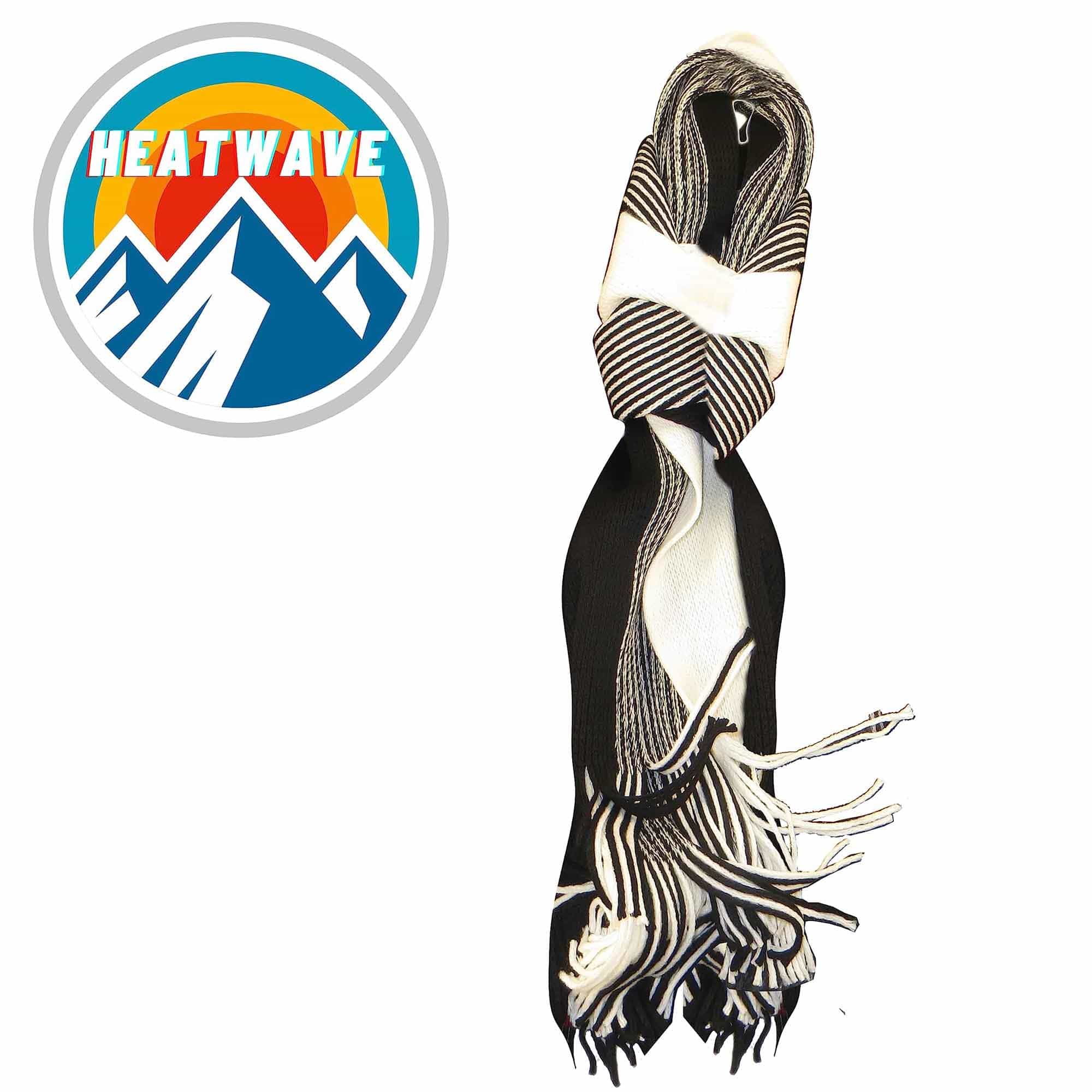 Men's Thermal Woven Stripe Acrylic Scarf Multi-Coloured Lightweight Insulation