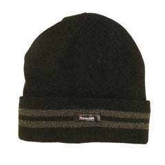 Men's 3M Thinsulate Fleece Knitted Beanie Hat Stripe Thermal Insulation