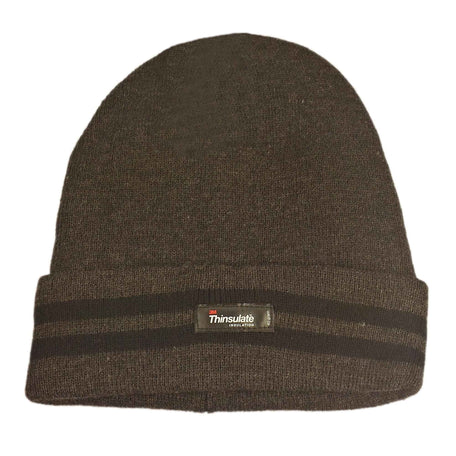 Men's 3M Thinsulate Fleece Knitted Beanie Hat Stripe Thermal Insulation