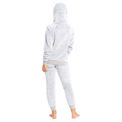 Mother Daughter Sloth Hooded Fleece Pyjamas Set With Sherpa Lining Twosie