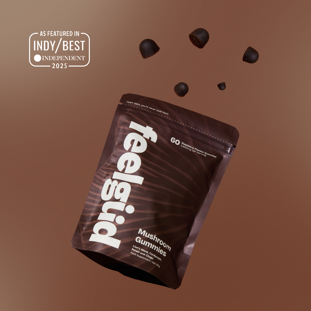Mushroom Gummies – Lion's Mane, Cordyceps, Chaga & Reishi, 2,800mg Equivalent