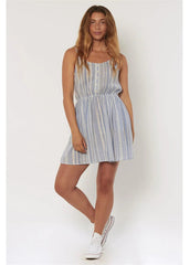 Ocean Breeze Striped Cotton Cami Mini Dress