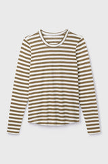 Women's Striped Linen Long Sleeve Top – Breton Stripe, UK 8-16