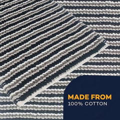 Olivia Rocco Amalfi Cotton Bath Mat and Pedestal Mat Set, 2 Piece