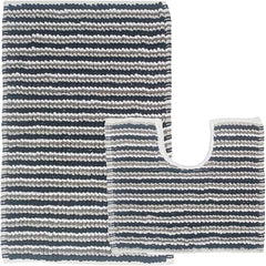 Olivia Rocco Amalfi Cotton Bath Mat and Pedestal Mat Set, 2 Piece