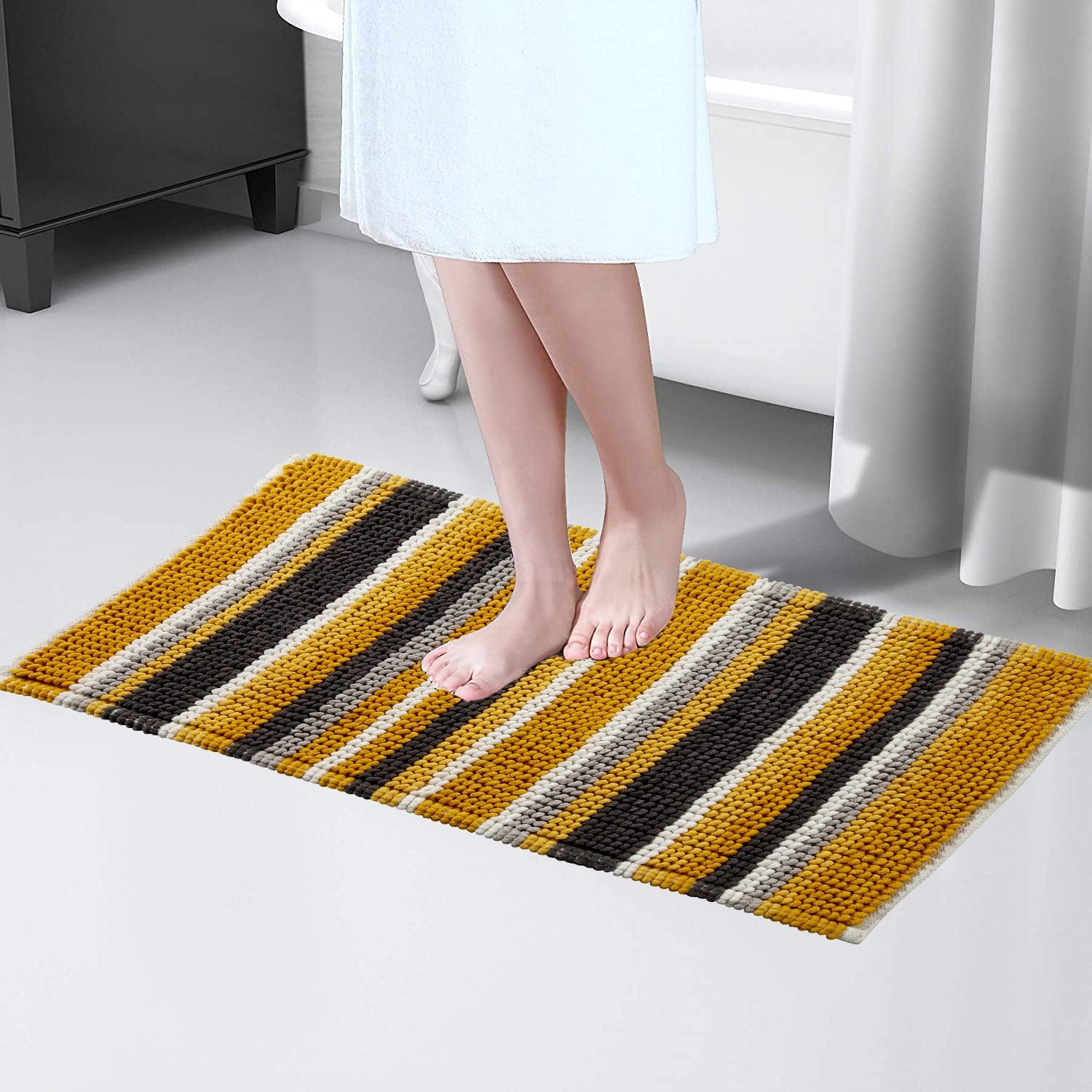 Olivia Rocco Padstow Stripe Bath Mat, 50 x 80 cm, Seven Colours