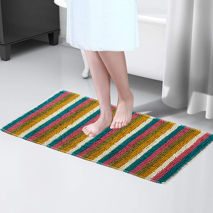 Olivia Rocco Padstow Stripe Bath Mat, 50 x 80 cm, Seven Colours, image 2