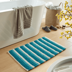 Olivia Rocco Padstow Stripe Bath Mat, 50 x 80 cm, Seven Colours