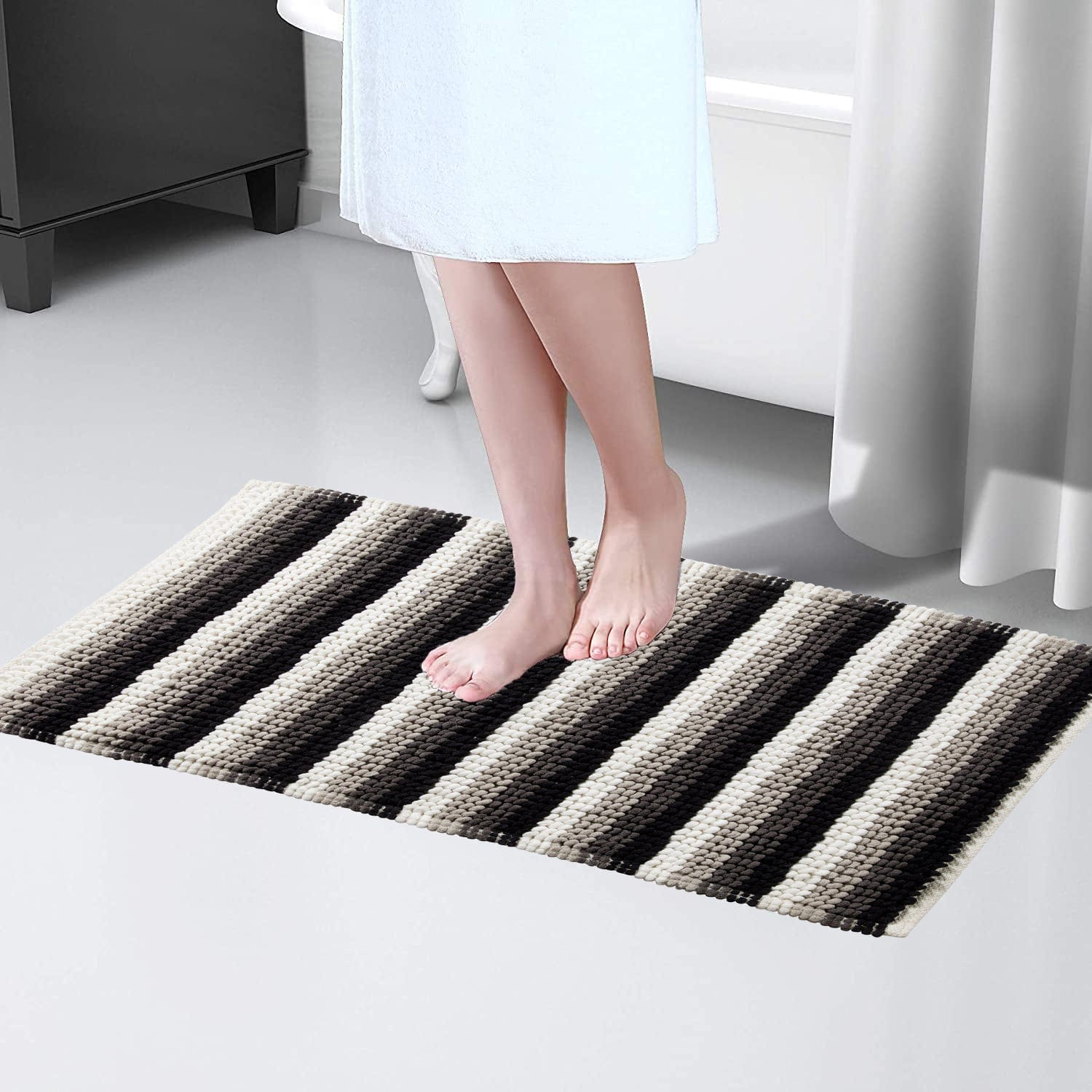 Olivia Rocco Padstow Stripe Bath Mat, 50 x 80 cm, Seven Colours