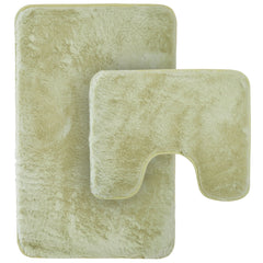 Olivia Rocco Polyester Bath Mat and Pedestal Mat Set, Four Colours
