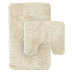 Olivia Rocco Polyester Bath Mat and Pedestal Mat Set, Four Colours