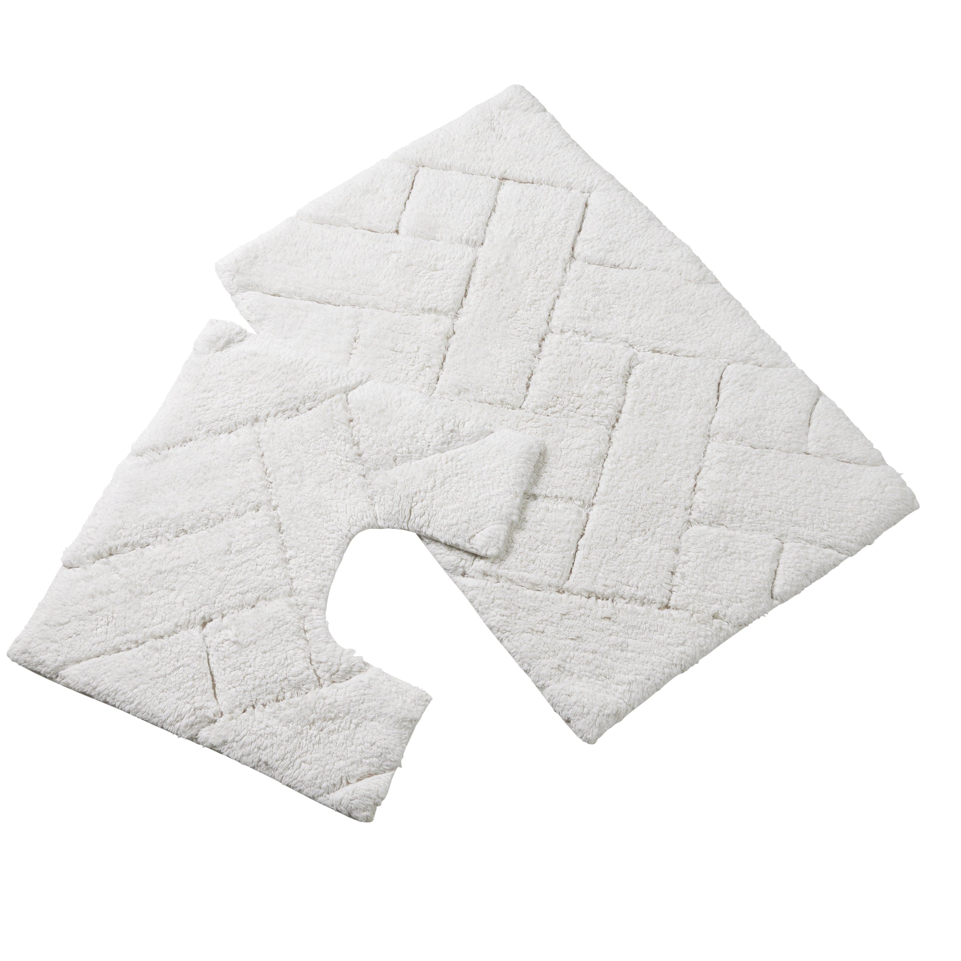Olivia Rocco Bali Cotton Bath Mat and Pedestal Mat Set, 2 Piece