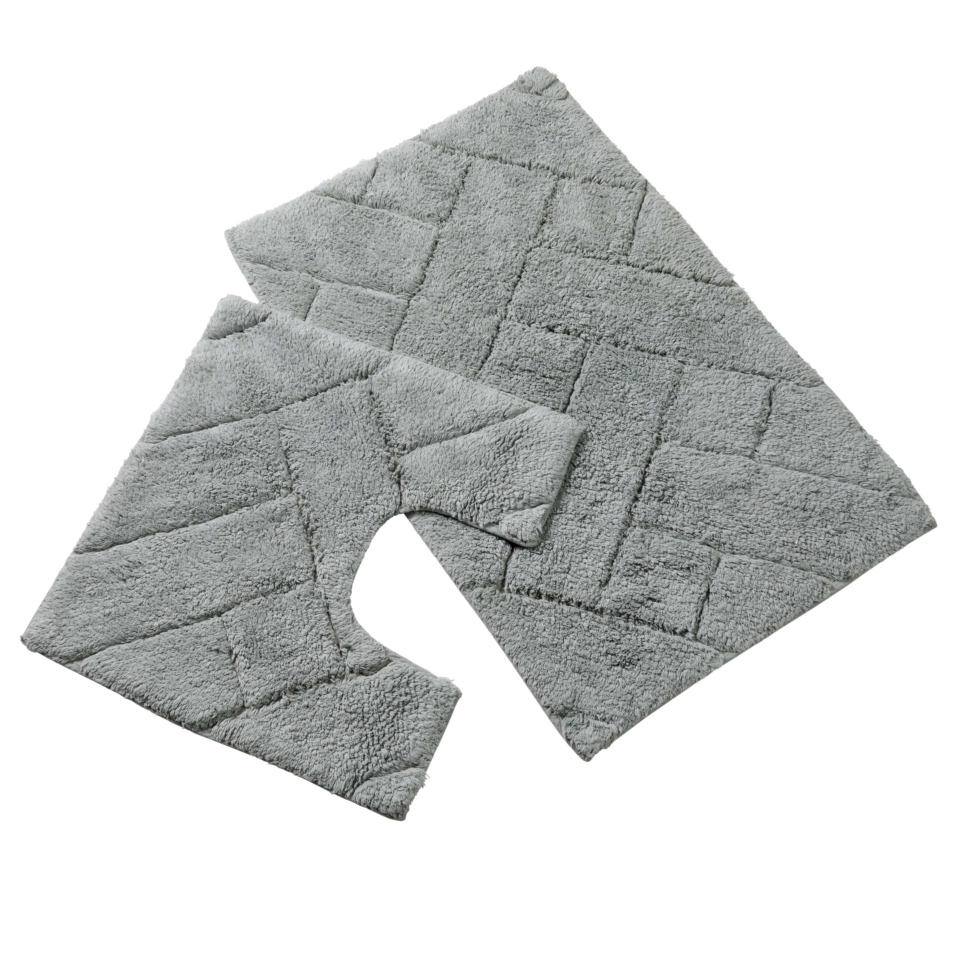 Olivia Rocco Bali Cotton Bath Mat and Pedestal Mat Set, 2 Piece