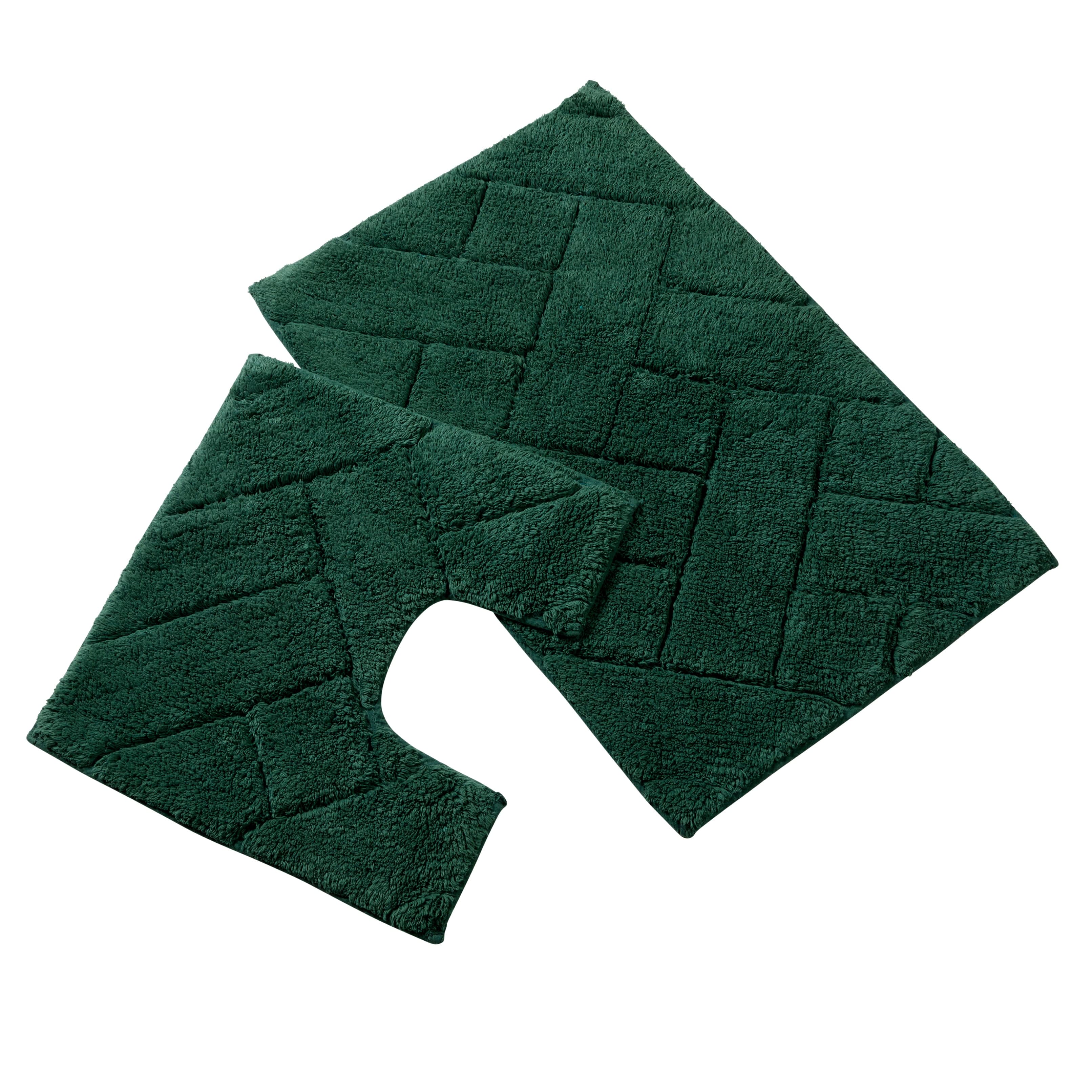 Olivia Rocco Bali Cotton Bath Mat and Pedestal Mat Set, 2 Piece