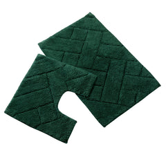 Olivia Rocco Bali Cotton Bath Mat and Pedestal Mat Set, 2 Piece