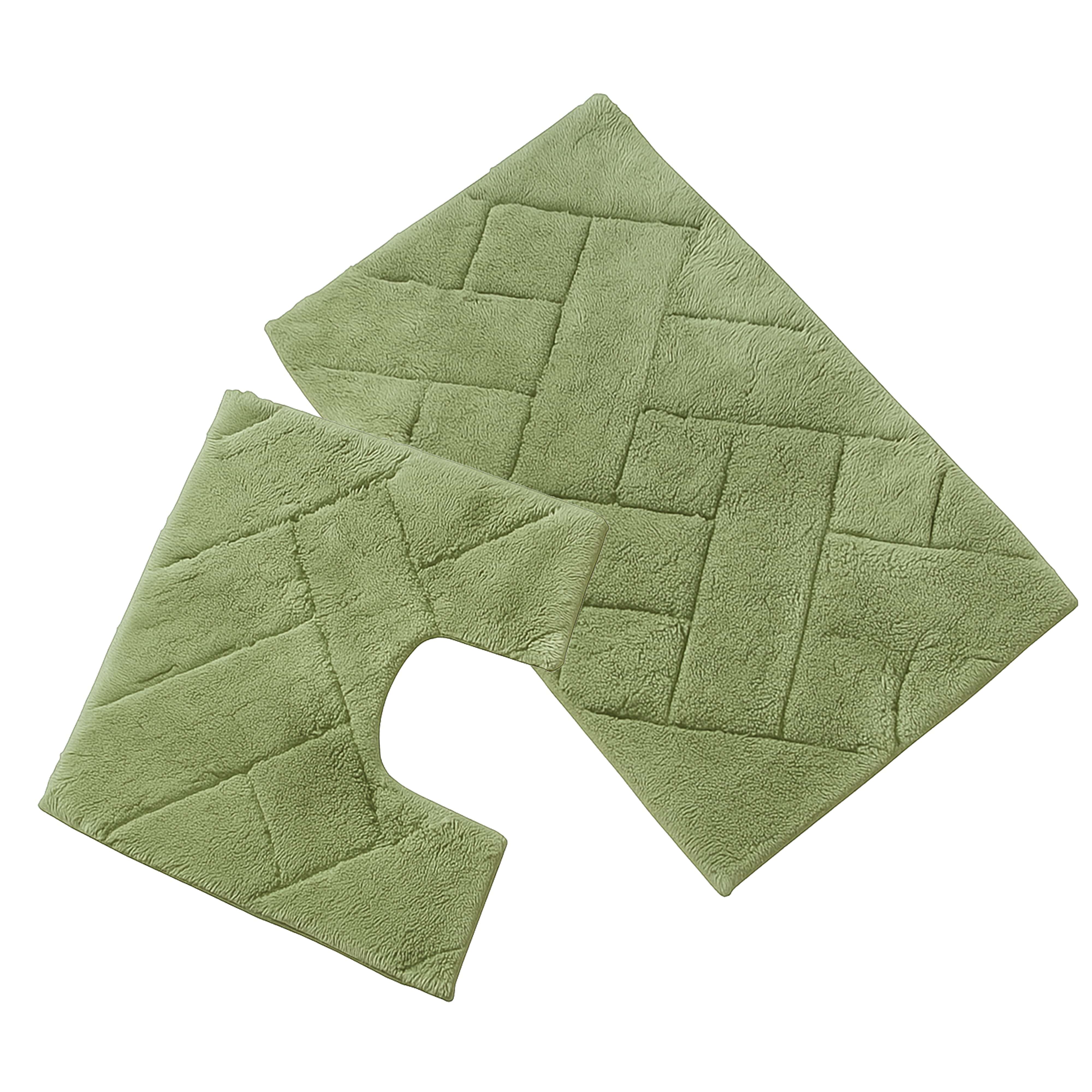 Olivia Rocco Bali Cotton Bath Mat and Pedestal Mat Set, 2 Piece